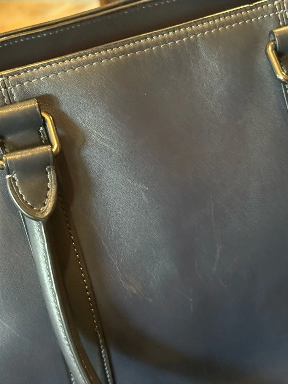 Coach Metropolitan Tote 55364 Midnight Navy Glovetanned Leather orig $650 + xtra